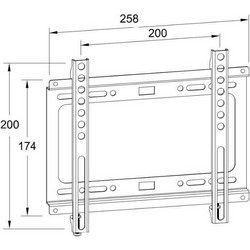Well TVS-LCD-FX43-WL Βάση Τηλεόρασης Τοίχου 13"-43" έως 27kg