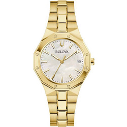 Bulova Prestige Γυναικείο Ρολόι με Χρυσό Μεταλλικό Μπρασελέ 97M119