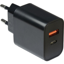 Inter-Tech Φορτιστής χωρίς Καλώδιο με Θύρα USB-A & Θύρα USB-C 20W Power Delivery