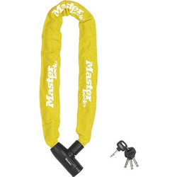 Master Lock 8391 Αντικλεπτική Αλυσίδα Μηχανής με Κλειδαριά 90cm 8mm Κίτρινη