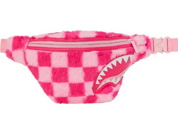 Sprayground Fur Check Γυναικείο Τσαντάκι Μέσης Φούξια B8275