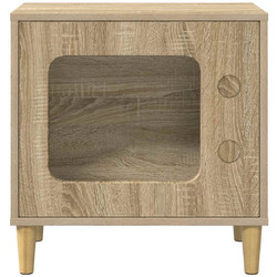 vidaXL Ξύλινo Σπιτάκι Γάτας 51x30x52cm Μπεζ 8000655