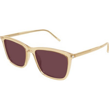 Saint Laurent SL851 005 Γυναικεία Γυαλιά Ηλίου Τετράγωνα Κοκάλινα Μπεζ με Καφέ Φακό