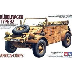 Tamiya German Kubelwagen Type 82 Africa Corps Συναρμολογούμενο Πλαστικό Μοντέλο Αυτοκίνητου 1:35