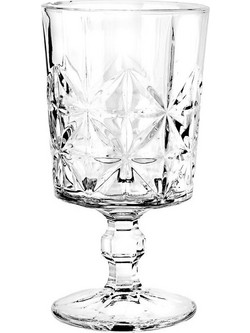 Estia Σετ Ποτήρι Κρασιού Γυάλινo Κολωνάτο Hobstar 182ml 07-35792