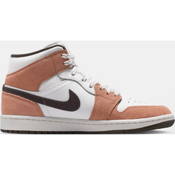 Jordan Air Jordan 1 Mid Γυναικεία Sneakers Μποτάκια Καφέ Λευκά IQ0306-133