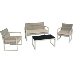 Artekko Σετ Σαλόνι Κήπου Rattan 4τμχ Γκρι 248-6005