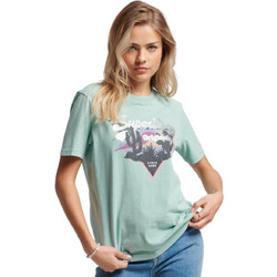 Superdry Vintage Logo Γυναικείο Αθλητικό T-Shirt Βεραμάν W1010985A-8WD