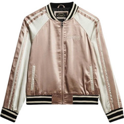 Superdry Γυναικείο Μπουφάν Bomber Μακρύ Ροζ W5012091A-1PT