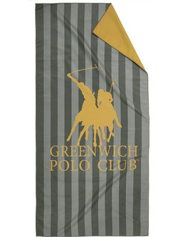 Greenwich Polo Club 5217 Πετσέτα Θαλάσσης Microfiber Γκρι 80x170cm