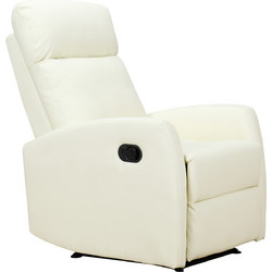 HOMCOM Πολυθρόνα Relax Ανακλινόμενη Δερματίνη Μπεζ 833-384WT