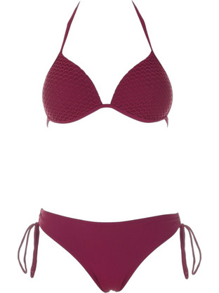 Gsecret Bikini Set Τριγωνάκι με Ενίσχυση Μπορντό C6373-36332
