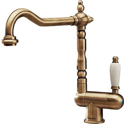 Franke Old England 3156252001 Μπαταρία Κουζίνας Πάγκου Διπλής Παροχής Ανάμεικτη Μπρονζέ