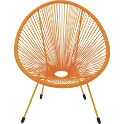 Kare Design Acapulco Πολυθρόνα Κήπου Κουνιστή Μεταλλική Πορτοκαλί