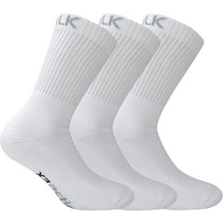 Walk Βαμβακερές Ανδρικές Κάλτσες Ψηλές Λευκές 3Pack V9000-01