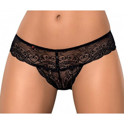 Obsessive Miamor Γυναικείο Sexy String με Δαντέλα Μαύρο 5901688209899