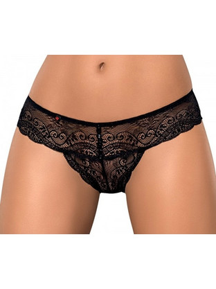 Obsessive Miamor Γυναικείο Sexy String με Δαντέλα Μαύρο 5901688209899