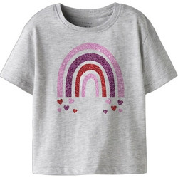 Name It Παιδικό T-Shirt Κοντομάνικο Γκρι Μωβ Ροζ 13251485