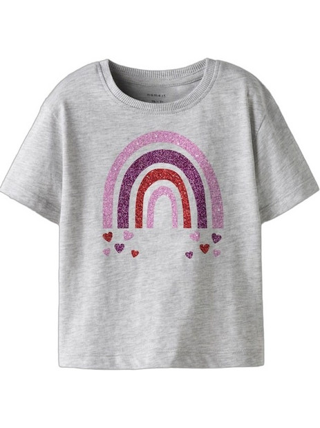 Name It Παιδικό T-Shirt Κοντομάνικο Γκρι Μωβ Ροζ 13251485