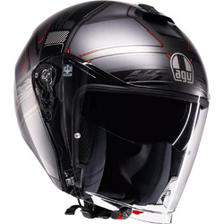 AGV Irides Zagabria Matt Gun Metal Red Κράνος Μηχανής Jet 1500gr