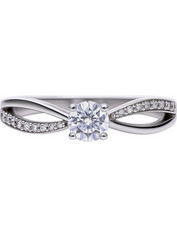 Diamonfire Γυναικείο Δαχτυλίδι Ροζέτα από Ασήμι 925 με Ζιργκόν 61190910821