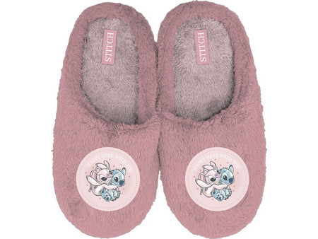 Arditex Lilo & Stitch Χειμερινές Παιδικές Παντόφλες για Κορίτσι με Γούνα Ροζ WD17527