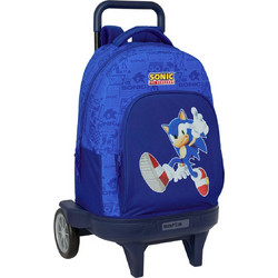 Safta Sonic Σχολική Τσάντα Τρόλεϊ Δημοτικού Μπλε S4313732