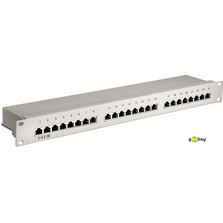 Goobay 68883 Ethernet Patch Panel Rack 1U 19" 24 Θυρών Cat.5e Shielded STP