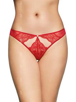 Softline Γυναικείο Sexy String με Δαντέλα Κόκκινο 2497