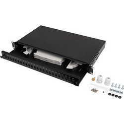 Lanberg FOP1-24SS-LDB Οπτικό Patch Panel Rack 1U 19" 24 Θυρών Unshielded