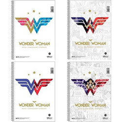 Salko Wonder Woman Σπιράλ Τετράδιο Ριγέ B5 90 Φύλλων 3 Θεμάτων Διάφορα Σχέδια 7343