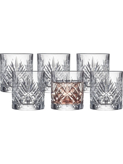 Lyngby Glass Σετ Ποτήρια Ουίσκι Κρύσταλλο Κολωνάτα 230ml 6τμχ ASS-23