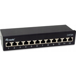Equip 326622 Ethernet Patch Panel Rack 1U 12 Θυρών Cat.6a Shielded FTP