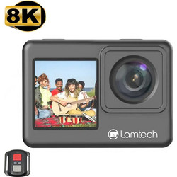 Lamtech LAM981067 EIS Dual Action Camera 8K με Οθόνη 2" Μαύρη