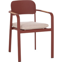 HomeMarkt Elara Πολυθρόνα Κήπου Αλουμινίου Καφέ HM6414.07
