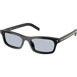 Prada PRD05S 16K30W Ανδρικά Γυαλιά Ηλίου Τετράγωνα Κοκάλινα Μαύρα με Γκρι Φακό