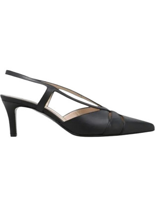 KALOGIROU Onty Γόβες Slingback Δερμάτινες με Τακούνι Στιλέτο Μαύρες 455065076.0-0071
