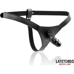 LateToBed Semi Harness Strap On με Dildo Μαύρο