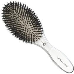 Olivia Garden Expert Care Oval Boar Βούρτσα Μαλλιών για Ξεμπέρδεμα με Φυσική Τρίχα Ασημί