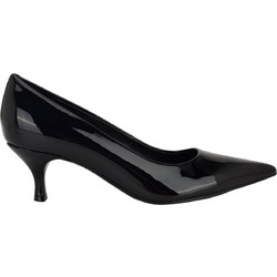 Nine West SISKO3 Γόβες Λουστρίνι με Λεπτό Χαμηλό Τακούνι Μαύρες 02-002