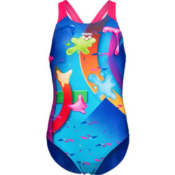 Arena Inventive Swimsuit Αθλητικό Παιδικό Μαγιό Ολόσωμο για Κορίτσι Navy Μπλε Φούξια 010717-889