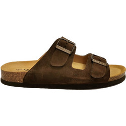 Plakton Afelpado Γυναικεία Σανδάλια Suede Ανατομικά Σοκολατί 180010