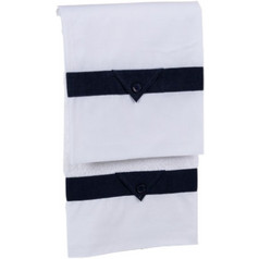 Piccolino Σετ Βαπτιστικά Λαδόπανα για Αγόρι Hector Λευκά Navy Μπλε