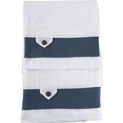 Piccolino Σετ Βαπτιστικά Λαδόπανα για Αγόρι Lorenzo Λευκά Navy Μπλε