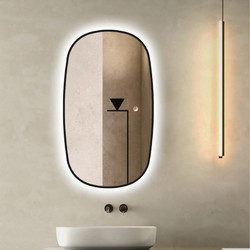 Luminor Zen Οβάλ Καθρέπτης Μπάνιου Led Αντιθαμβωτικός Αφής Μεταλλικός ZEN4070