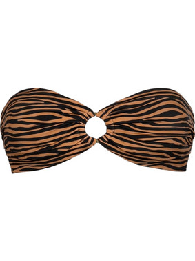 Rock Club Zafari Bikini Top Strapless Animal Print Καφέ BP-2478-622