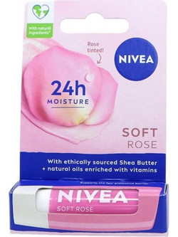 Nivea Caring Soft Rose Lip Balm με Χρώμα 4.8gr