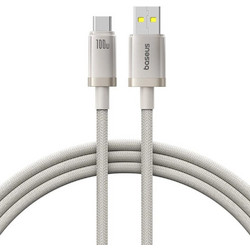 Baseus P10378102G21-02 Braided USB-A to USB-C 100W 2m Silver