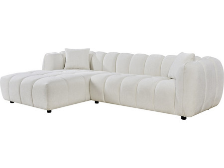 HomeMarkt Lykke Γωνιακός Καναπές Αριστερή Γωνία Εκρού 280x165x70cm HM3326.02L