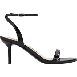 Nine West WALTZ3 Γυναικεία Πέδιλα Μαύρα με Λεπτό Ψηλό Τακούνι 01-001